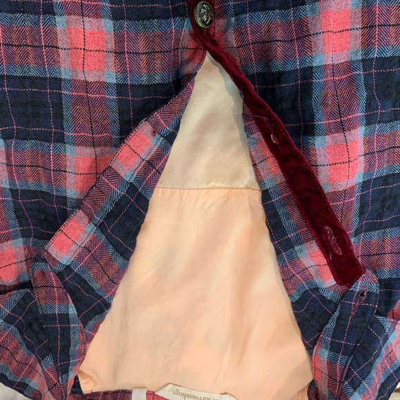 Soft Surroundings plaid sheer embroidery back panel unique tunic , size S - Picture 10 of 11